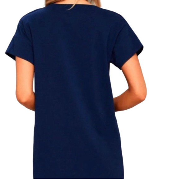 Lulu’s Clear Day Navy Blue T Shirt Dress - Picture 3 of 6